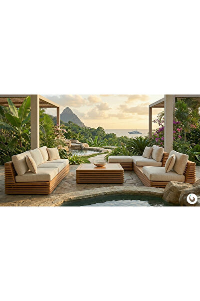 Kunter Mobilya Bahçe / Veranda Oturma Grubu Luxury Teak Eternity