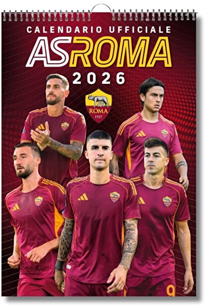 OEM 29x42 cm Calendar de perete vertical 2026 Colecția de fotbal AS ROMA