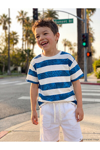 LC Waikiki Original Oval Collar Boys' T-Shirt