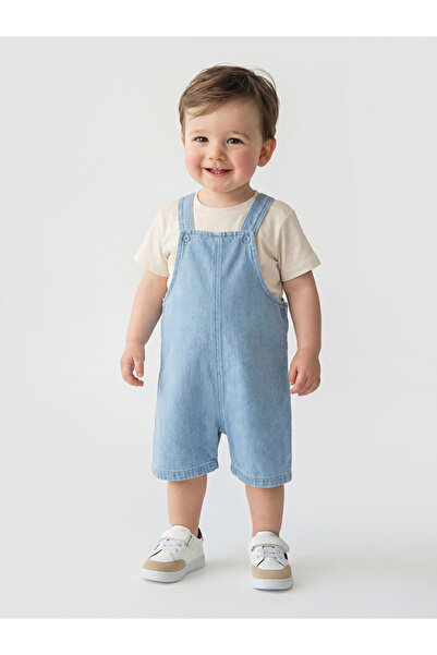 LC Waikiki Square Roba Collar Baby Boy Jean Salopet for Style Seekers from Uz...
