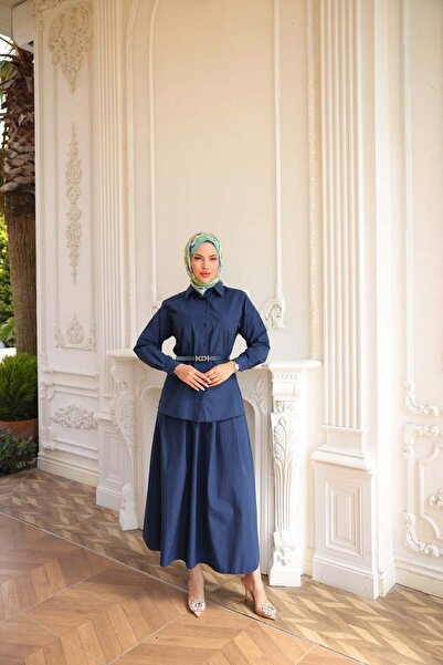 Bwest Skirt Suit - Dark Blue