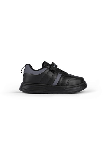 Tonny Black Children's Unisex Black Smoked Comfortable Fit Sneaker with Side ...