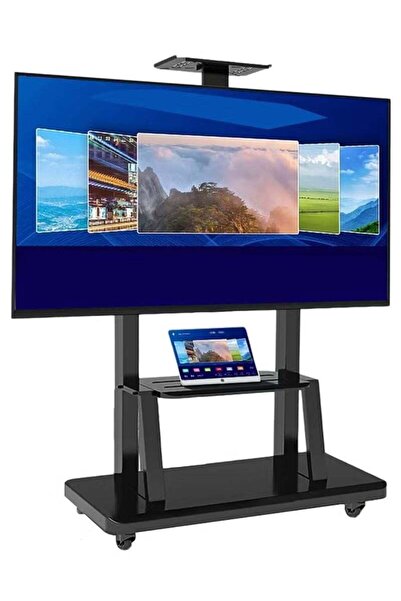 HG Mobile TV Stand – Rolling Cart for 32–75 Inch LCD/LED TVs, Height Adjustab...
