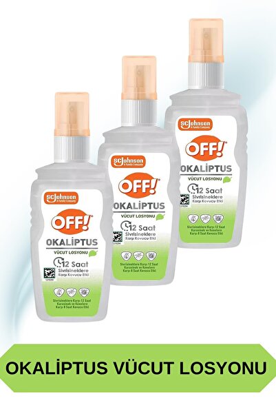 OFF Okaliptus Sinek ve Kene Kovucu Losyon 100 ml 3'lü Set