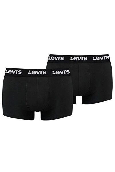 Levi's Ανδρικά Μποξεράκια με Λογότυπο, από Ελαστικό Βαμβάκι, Μαύρα, Πακέτο 2 ...