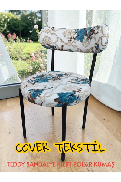 COVER TEKSTİL Teddy Sandalye kılıfı Mutfak Salon Cafe Restaurant Sandalyesi k...