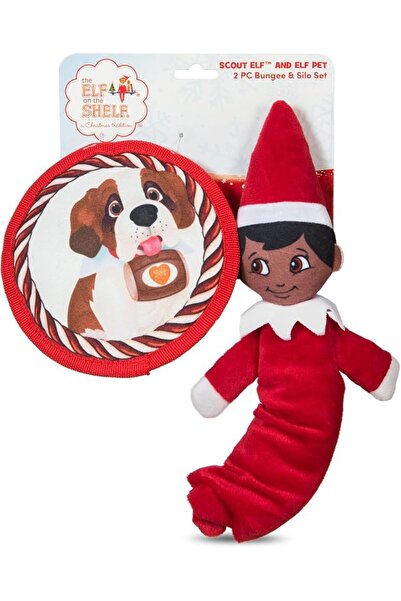 The Elf On The Shelf مجموعة ألعاب للكلاب مكونة من قطعتين: لعبة سكاوت إلف المر...