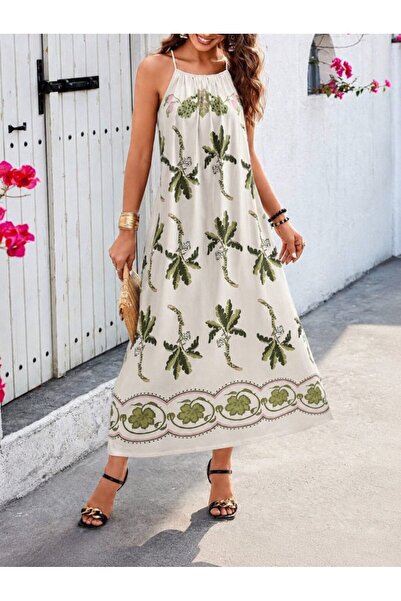 UFC 1985 TOP BRAND Women's floral print long sleeve supreme dress with spaghe...