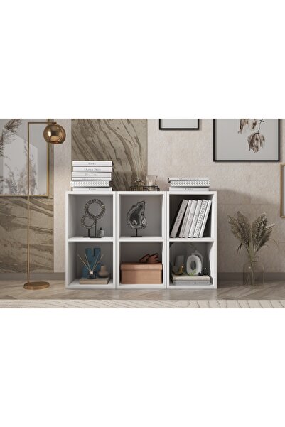 Vivense LEKSA RAFLI KİTAPLIK 97 CM BEYAZ KTP-1046