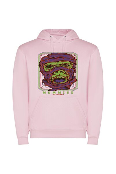 iLovePrints Neon Monster Mystique Φούτερ με κουκούλα σε χρώμα Ροζ