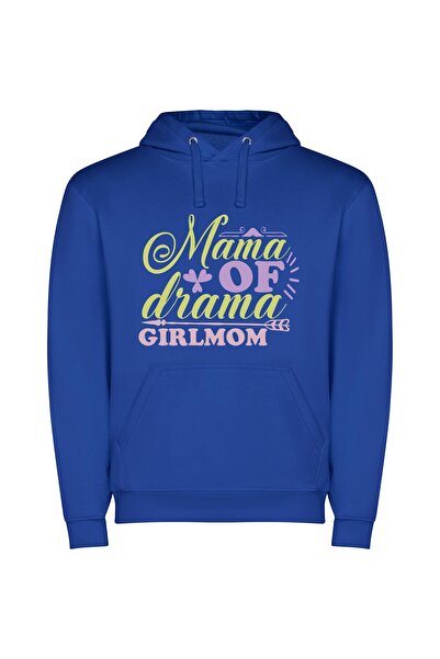 iLovePrints Grandma's High Drama Φούτερ με κουκούλα σε χρώμα Μπλε