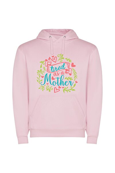 iLovePrints Mama's Endless Love Φούτερ με κουκούλα σε χρώμα Ροζ