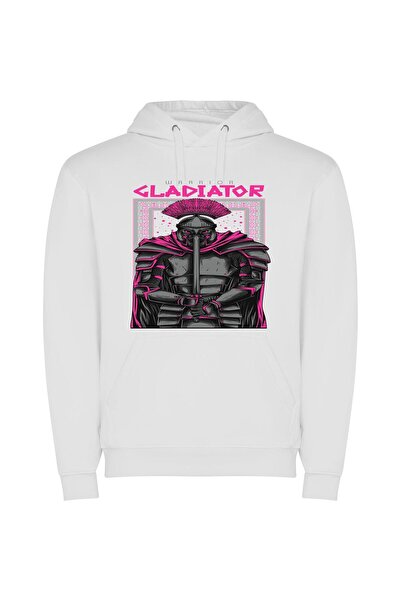 iLovePrints Magical Gothic Warrior Φούτερ με κουκούλα σε χρώμα Λευκό