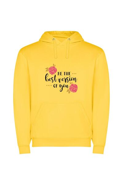 iLovePrints Elite You, Bloom Magnificently Φούτερ με κουκούλα σε χρώμα Κίτρινο