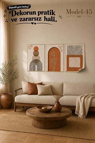 Akıllı Kağıt Static Cling Table - Poster Modern (Model- 45)