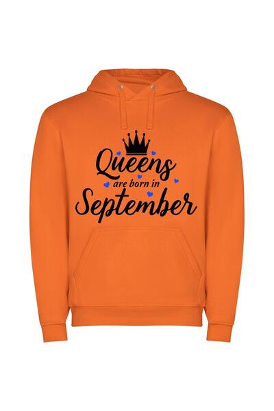 iLovePrints Regal September Queens Φούτερ με κουκούλα σε χρώμα Πορτοκαλί