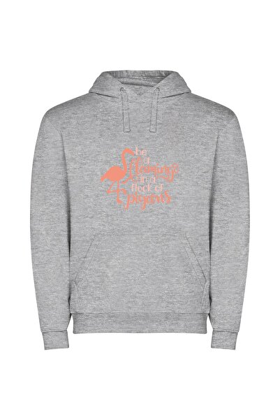 iLovePrints Flock's Fabulous Flamingo Phenomenon Φούτερ με κουκούλα σε χρώμα ...
