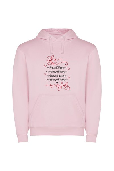 iLovePrints Endless Love Affair Φούτερ με κουκούλα σε χρώμα Ροζ