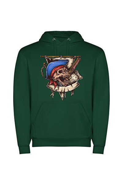 iLovePrints Pirates Unleashed: Illustrated Skulls Φούτερ με κουκούλα σε χρώμα...