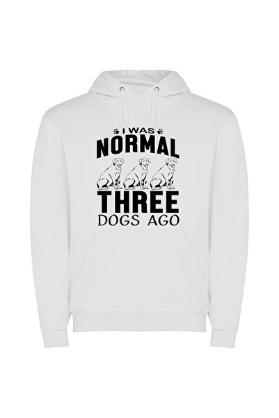 iLovePrints Norma's Fashionable Canine Trio Φούτερ με κουκούλα σε χρώμα Λευκό