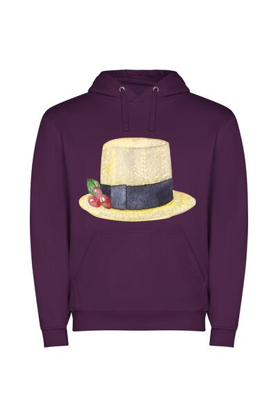 iLovePrints Fruitful Headwear Collection Φούτερ με κουκούλα σε χρώμα Μωβ