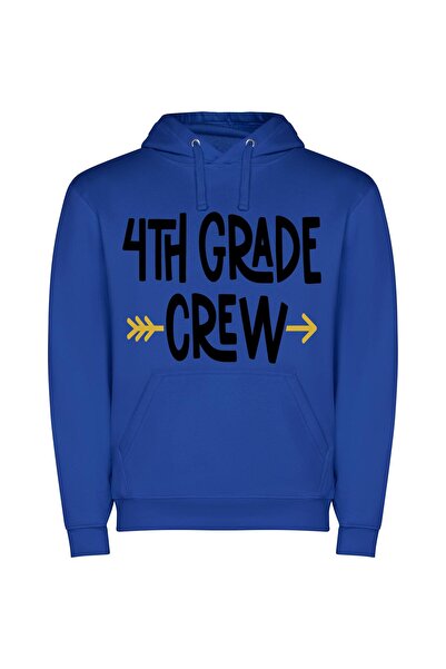 iLovePrints Grainy Gilded Fourth Grade Φούτερ με κουκούλα σε χρώμα Μπλε