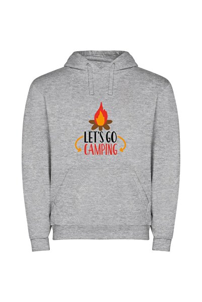 iLovePrints Fireside Camp Escapade Φούτερ με κουκούλα σε χρώμα Γκρι