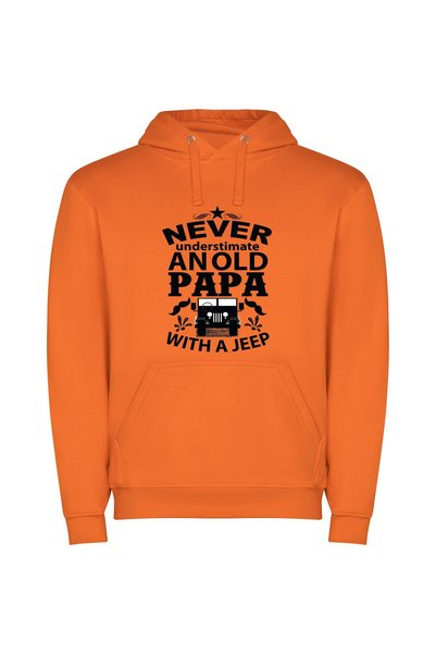 iLovePrints Ageless Patriot Jeep Pride Φούτερ με κουκούλα σε χρώμα Πορτοκαλί