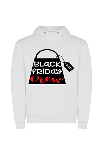 iLovePrints Black Friday Elite Φούτερ με κουκούλα σε χρώμα Λευκό