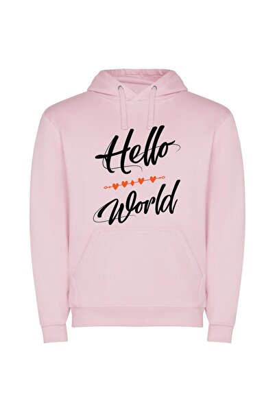 iLovePrints World of Colors Φούτερ με κουκούλα σε χρώμα Ροζ