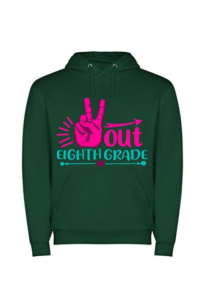 iLovePrints Pink Grade Drive Out Φούτερ με κουκούλα σε χρώμα Πράσινο