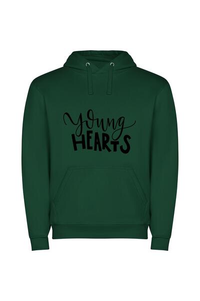 iLovePrints Charming Youthful Typography Φούτερ με κουκούλα σε χρώμα Πράσινο