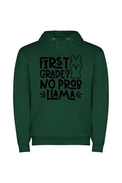 iLovePrints Grade A Llama Art Φούτερ με κουκούλα σε χρώμα Πράσινο