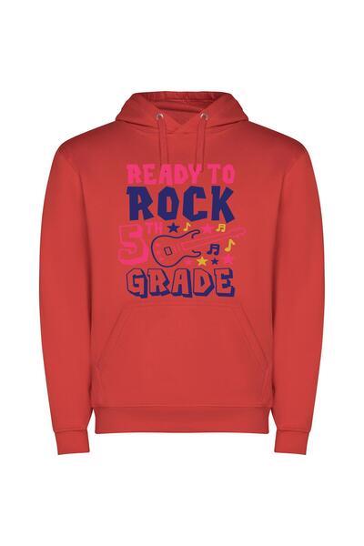 iLovePrints 5D Rock Star Kids Φούτερ με κουκούλα σε χρώμα Κόκκινο