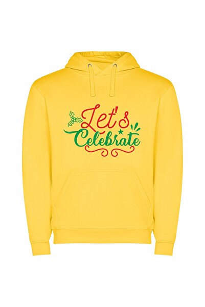 iLovePrints Colorful Adobe Celebration Φούτερ με κουκούλα σε χρώμα Κίτρινο