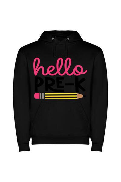 iLovePrints Hello Pencil: Illustrated Greetings Φούτερ με κουκούλα σε χρώμα Μ...