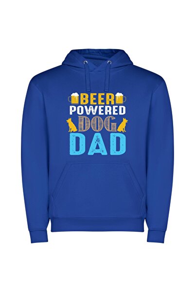 iLovePrints Daddy's Best Fur Friend Φούτερ με κουκούλα σε χρώμα Μπλε