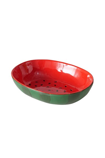 Boltze Bol oval din porțelan verde/roșu 600 ml Melone