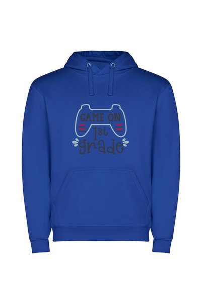 iLovePrints Gamer's Retro Gamepad Φούτερ με κουκούλα σε χρώμα Μπλε