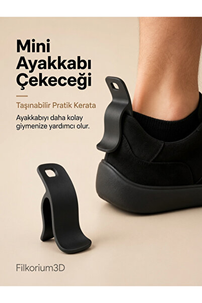 Filkorium3D Mini Pratik Ayakkabı Çekeceği – Taşınabilir Pratik Ayakkabı Giyme...
