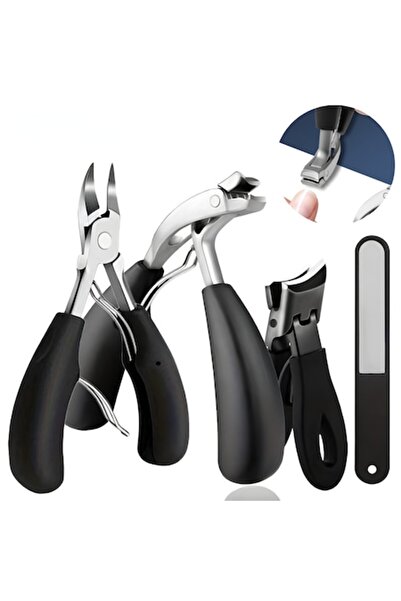 Full Abundance Nail Clipper Set, Professional Model 4 Pieces, Ideal for Thick...