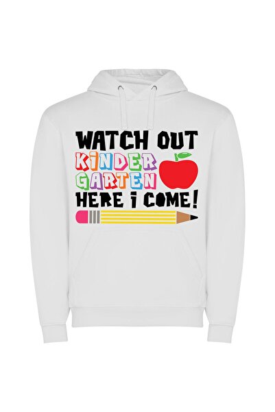 iLovePrints Future Garden Kids' Teaser Φούτερ με κουκούλα σε χρώμα Λευκό