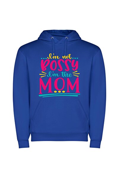 iLovePrints Fierce Sassy Mom Boss Φούτερ με κουκούλα σε χρώμα Μπλε