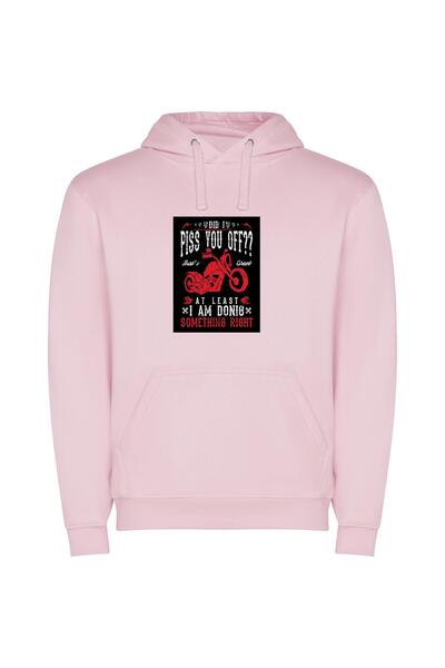 iLovePrints Fiery Motorcycle Obsession Φούτερ με κουκούλα σε χρώμα Ροζ