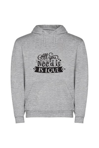 iLovePrints Love: The Beginning All Φούτερ με κουκούλα σε χρώμα Γκρι