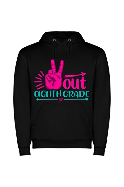 iLovePrints Pink Grade Drive Out Φούτερ με κουκούλα σε χρώμα Μαύρο