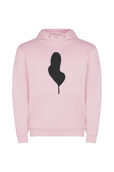 iLovePrints Elegant Shadow Woman Portrait Φούτερ με κουκούλα σε χρώμα Ροζ