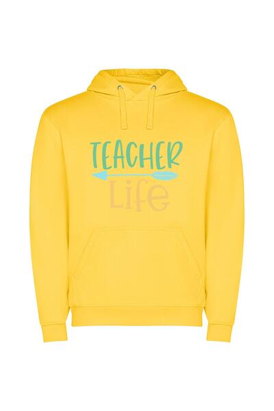 iLovePrints Teacher's True-Life Journey Φούτερ με κουκούλα σε χρώμα Κίτρινο