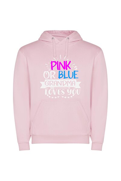 iLovePrints Colorful Love from Grandma Φούτερ με κουκούλα σε χρώμα Ροζ