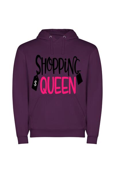 iLovePrints Fancy Fashion Emporium Φούτερ με κουκούλα σε χρώμα Μωβ